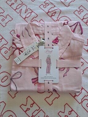 Pink PJ Satin Set (S) - NWT